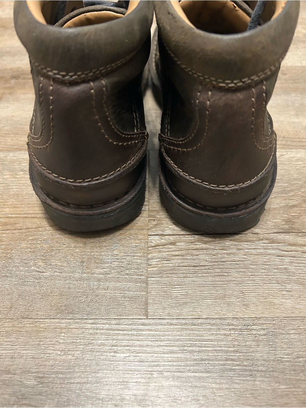 Clarks Remaen Men's Size 10 M Dark Brown Leather Ankle Chukka Lace Up Boots - Picture 3 of 10